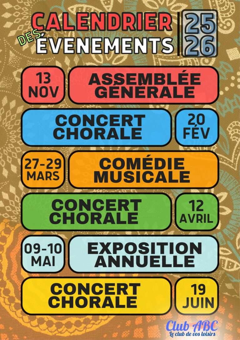 2025 2026 evenement