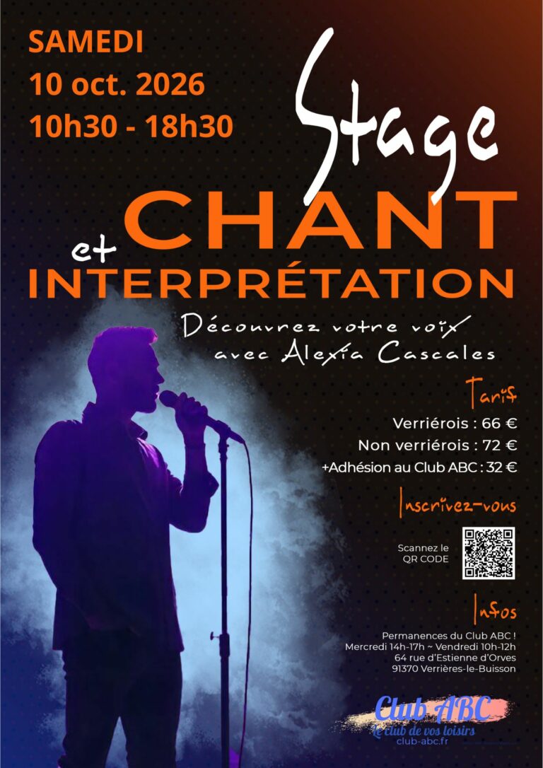 Stage chant 10 octobre